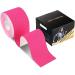 Deilin Kinesiology Tape 19.7ft Uncut Per Roll Elastic Therapeutic Sports Tapes for Knee Shoulder and Elbow Waterproof Athletic Physio Muscles Strips Breathable Latex Free 1 Roll Pink