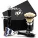 Premium Silver Tip Badger Shaving Brush & 5-Edge Cartridge Razor Set - Luxury Wet Shaving Kit for Him - Buy Online on GoSupps.com