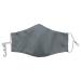 ChicoBag Reusable 2-Layer Facemask Behind-the-head Adjustable Strap Metal Nose Bridge Snug Fit Slate Grey