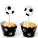 24 Pcs/lot Football Paper Cupcake Wrappers for Kids Party Birthday Decoration Cake Cups(12 Wraps+12 Topper) Molds - Buy Online on GoSupps.com