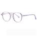 Fuqinqingoz reading glasses round retro anti-blue light presbyopia glasses fatigue relief flat light mirror computer reader (color: purple size: +300) +300 purple