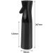 YANYEZ Spray Bottle Hairdressing Spray Bottle High Pressure Continuous Spray Bottle Plastic Fine Mist Spray Bottle for Garden Home Cleaning Hairdressing All Black 300ML - Buy Online on GoSupps.com