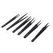 dijiusidy 6 Pieces Anti-Static Tweezers Precision Hair Nipper Remover DIY Jewelry Watch Sewing Scrapbooking Phone Repair