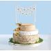 SCHOLMART Just Married Cake Topper Rustic Wedding Cake Topper Cheese Cake Topper Wedding Just Married Bunting Cake Topper Handmade Pennant Flags with Wood Pole Cake Topper preassembled - Buy Online on GoSupps.com