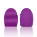 Silicone Makeup Brush Cleaner Egg - Purple Cosmetic Cleaning Tool for Flawless Makeup - Buy Online on GoSupps.com
