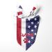 Dog hollow motif: football games sports Olympic Games July 4th can be personalized triangular cloth for pets is attached to the collar (flag: America) USA