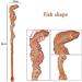 Wooden Walking Stick Solid Cane The New Portable Adjustable Crutches Canes Wood Crutch Hand Carved Walking Stick Gifts Fish Shape Fashionable Sturdy Stable for Men and Women - Buy Online on GoSupps.com