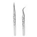 2 Pieces Pointed Tweezers Straight and Curve Tip Eyelash Tweezers Stainless Steel Fine Point Tweezers for Eyebrow Lash Facial Hair Removal