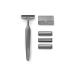 MELLE. Dusty metal razor for women 1x metal razor head & holder in matt grey 3x razor blades