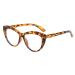 PARWANA Cat-Eye Reading Glasses Blue Light Blocking Computer Readers Anti Eye Strain Flat Light Mirror Presbyopic Glasses +350 Tortoiseshell