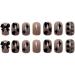 24Pcs/Set Press On Nails Ins French Gradient Dark Butterfly Diamonds False Nails Acrylic Fake Nails Full Cover Nails Tips Artificial Finger Manicure Press on nails for Women and Girls - Buy Online on GoSupps.com