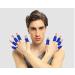 WOIWO 10 Pcs Blue Finger Sleeves - Premium Sports Elastic Support for Volleyball Basketball Badminton Baseball Tennis & Gym - International Shipping Available - Buy Online on GoSupps.com