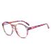 Parwana anti-blue lighting glasses retro-round glasses anti-UV-large computer reader robust flat light mirror (color: C8 size: +150) +150 C8