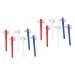 Homsfou 12 STK double -headed false toothbrush prosthesis brush denture brush brushes prosthesis cleaning brush wisks toothbrush for braces tool 1 piece (1 Pack) Different colors - 1 x 2 pieces