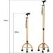 Old Man Crutch Telescopic Four Feet Walking Stick Small Square Cane Seniors Non-Slip Single-Turn Adjustable Disabled People Walker Present - Buy Online on GoSupps.com