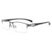 ZUVGEES Half Frame Metal TR90 Blue Light Filter Reading Glasses for Men and Women Lightweight Anti-blue Computer Glasses Gray 1.0 x