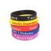 Silicone Medical Alert Bracelet Wristbands Engraved with Diabetes Insulin Dependent 5 Pack Multi-Color Type 1 Diabetes Insulin Dependent