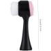 Manual Face Brush Silicone Facial Cleansing Exfoliating Brush 2 in 1 Double Side Face Wash Scrub Brush for Skin Care for Deep Cleaning Skin - Buy Online on GoSupps.com