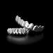 MOYIC Top Bottom False Teeth Halloween Mouth Grills Punk Copper Plated Gold Tooth Performance Party Ornament Supplies for Festival Silver - Buy Online on GoSupps.com
