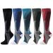 ZFiSt 2/5 Compression Sock 20-30mmhg Nurse Sock Edema Varicose XX-Large Black+blue+dark Green+grey+red