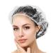 Auban Shower Cap Disposable, 50 PCS Bath Caps Larger Thick Clear Waterproof Plastic Elastic Hair Bath Caps For Women Kids Girls, Travel Spa, Hotel and Hair Solon, Home Use 50 Count (Pack of 1)