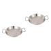 OUNONA 2 Pcs Amphora Pan Copper Frying Pan Barbecue Nonstick Frying Pan Low-Edge Pan Camping Cooking Pot Pan for Camping BBQ Grilling Camping Pans Kettle Outdoor Stainless Steel 25x25cmx2pcs