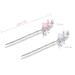 2-Piece Chinese Hair Chopsticks Set with Pearl Flower Decor - Vintage Hair Sticks Barrettes for Women - Buy Online on GoSupps.com