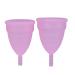 Menstrual Cup 2pcs/set Reusable Anti-leakage Lady Women Menstrual Cup Feminine Hygiene Care Product(Pink)