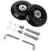 Black Luggage Suitcase Replacement Wheels Set - Inline Skate Wheels with Bearings ABEC 608zz - 70mm x 24mm x 8mm - Buy Online on GoSupps.com