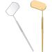 Ikasus Angular Eyelash Mirror - Stainless Steel Eyelash Extension Tool & Accessories | Perfect for Application & Check | Gold Finish - Buy Online on GoSupps.com