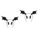 FRCOLOR 2 Sets Bat Headband Hair Clip Halloween Headbands for Women Halloween Decor Bat Headbands Bat Cosplay Ears Hair Hoops Halloween Prop Black Clips Hair Clips Party Headband Fabric