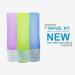 Chseo Silicone Travel Bottles Set (4 Pcs) - Perfect for Liquids Shampoo Lotion & Cosmetics - Ideal Travel Containers for International Shipping - Buy Online on GoSupps.com