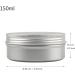 Zeoabsy 10 Pcs 150ml Round Silver Aluminum Tins - Perfect for Cosmetics Candles & Ointments | Includes 5 Spatulas & 1 Etiquette Label - Buy Online on GoSupps.com