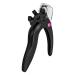 POFET False Nail Tip Professional Adjustable Artificial Nail Trimmer Nail Catcher Trimmer with Turntable for Different Nail Shapes Black