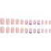 SINLOV Short Medium Square Fake Nails Flower Glossy Press on False Nails Pink Nude Ballerina Artificial Finger Nails French Full Cover False Nails for Women and Girls - Buy Online on GoSupps.com