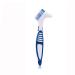 Blue double bristle head denture brush portable cleaning brush false teeth brushes