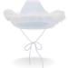 Zodaca White Cowboy Hat with Feathers - Western Felt Cowgirl Hat for Halloween Costume and Parties - Buy Online on GoSupps.com