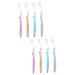 Minkissy 8 pieces Ultrafine soft toothbrush soft bristle toothbrush teenage toothbrush automatic toothbrush children's toothbrush travel toothbrush coal teeth man after the
