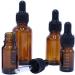3 Pcs Empty Refillable Amber Glass Graduated Dropper Bottle Essential Oil Cosmetics Elite Fluid Container Jar Pot Holder with Glass Pipette Dropper (5ml/0.17oz) - Buy Online on GoSupps.com