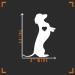 Vool Dachshund Standing Heart Silhouette Vinyl Decal Sticker 5.5 - White - Buy Online on GoSupps.com