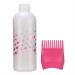 Hair Dye Bottle Shampoo Hair Coloring Dyestuff Applicator Bottle with Comb 170ml Colorful Dry Cleaning Bottle with Comb Teeth Dry Cleaning Bottle Hair Washing Bottle Rinse Rose Red