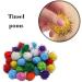 WENYIJINGWEIQIN 36 Pcs Assorted Color Sparkle Balls Tinsel Fluff Pompom Glitter Ball Kitten Toys with Tinsel Sprayed Pompoms Bal for Endless Fun - Buy Online on GoSupps.com