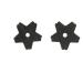 Black Spur Rowels - 1 1/8 inch Cloverleaf Design | AJ Tack Wholesale - Buy Online on GoSupps.com