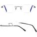 Riccie Ultra-Light Borderless Titanium Reading Glasses for Men - Anti-Blue Light HD Aspherical Magnifying Glass | +1.0 to +3.0 Magnification - Buy Online on GoSupps.com