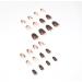 French Tip Press on Nails - Short Press On Nails with Nail Tips BrownBrown coffee colored fake nails with almond shaped design press on nails Acrylic False Nails Cute Artificial Nails - Buy Online on GoSupps.com
