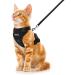 CatRomance XS Black Cat Harness: Escape Proof, Breathable Mesh, Adjustable with Leash Set and Reflective Strips - Buy Online on GoSupps.com