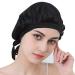 Silk Sleeping Cap for Women & Girls - Soft Hair Bonnet for Long Hair Care - Black - Buy Online on GoSupps.com