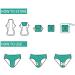 Asenappy 10 PCs Reusable Cloth Menstrual Pads | Washable Panty Liners - Multicolor A - Buy Online on GoSupps.com