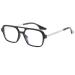 Aviator Reading Glasses Blue Light Blocking Computer Readers Anti Eyestrain Flat Light Mirror Presbyopic Glasses +300 Black