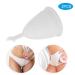 2-Part Reusable Silicone Menstrual Cup for Women - Convenient 12-Hour Hygiene Care (White) - Buy Online on GoSupps.com
